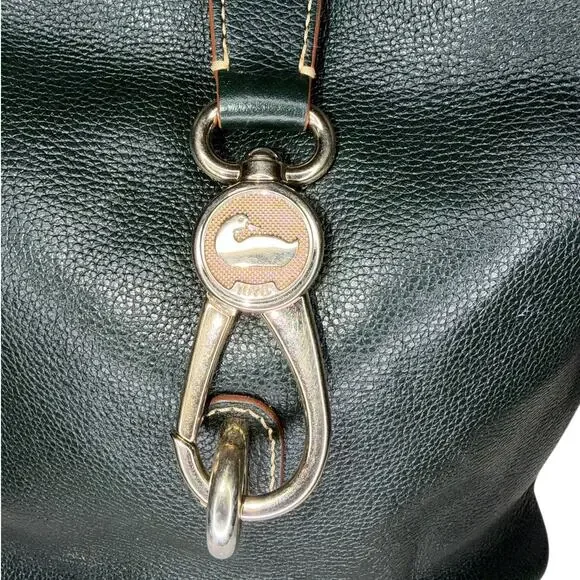 Dooney & Bourke Lily Bucket Pebbled Leather Green Front Buckle Shoulder Bag - Picture 3 of 12